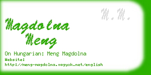 magdolna meng business card